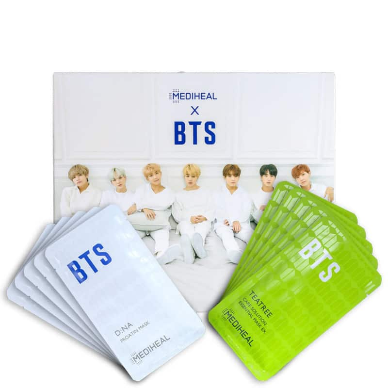 Kit Mediheal X BTS Moisturizing Care Special Set (10 Produtos + Cards)