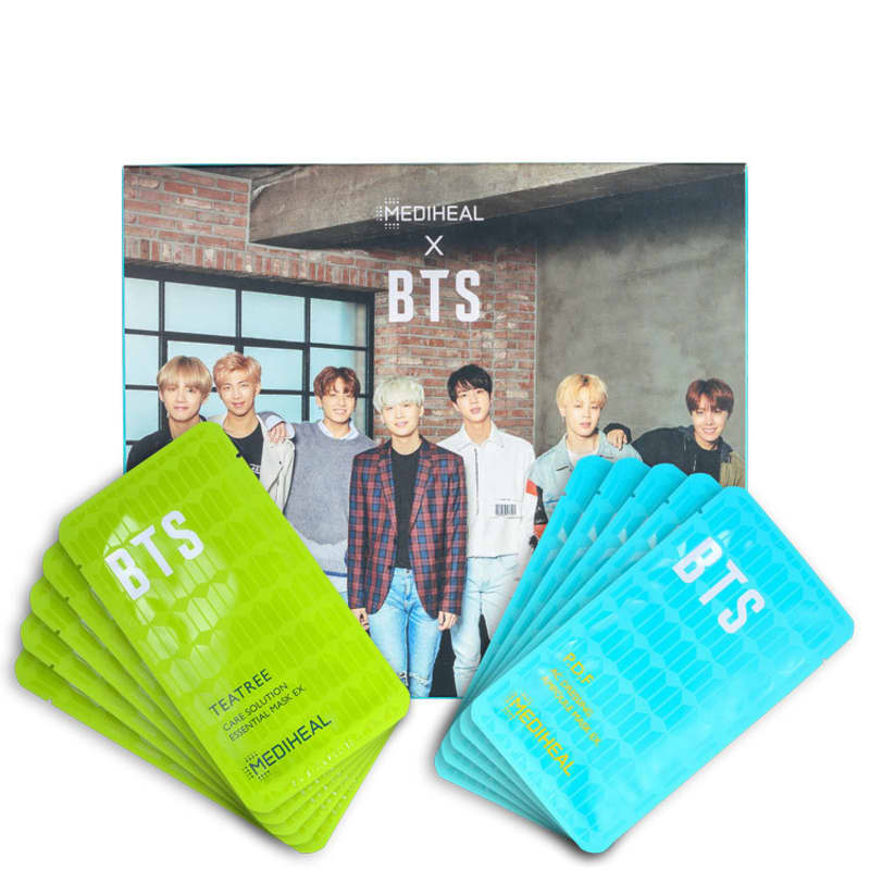 Kit Mediheal X BTS Soothing Care Special Set (10 Produtos + Cards)