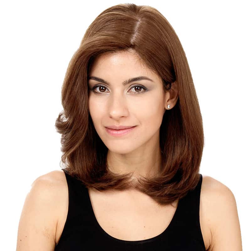 Crown Wigs Carol Castanho Médio/Claro/Louro Escuro - Peruca 35cm