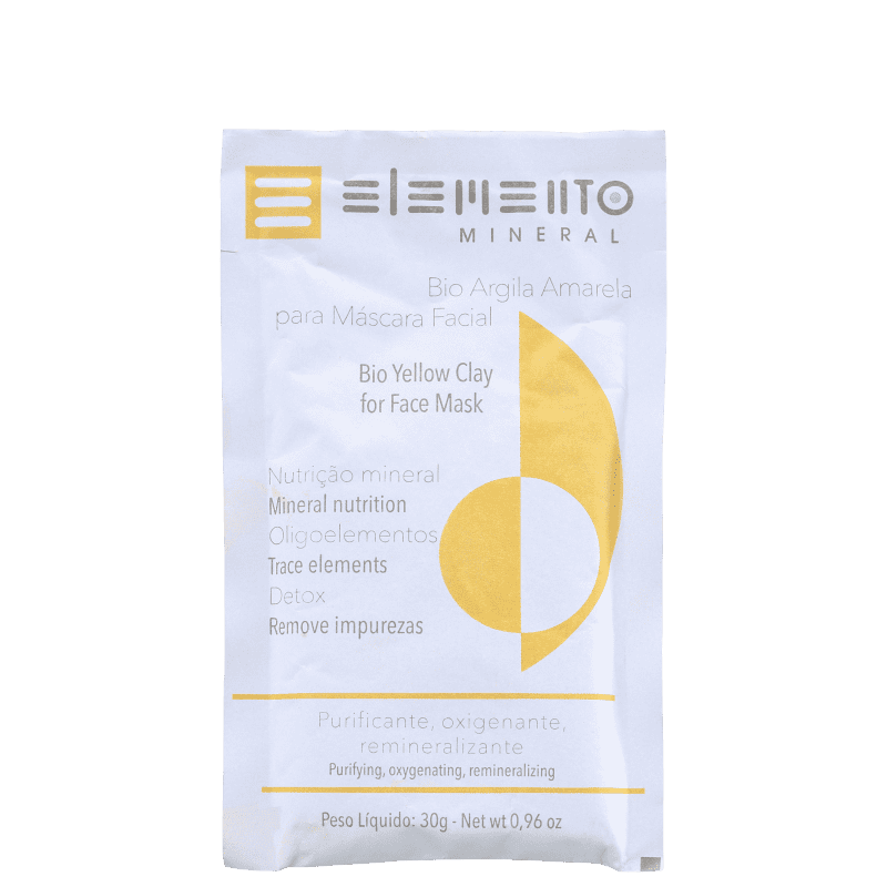 Elemento Mineral Bio Argila Amarela - Máscara Facial 30g Menor preço em Elemento Mineral Bio Argila Amarela - Máscara Facial 30g