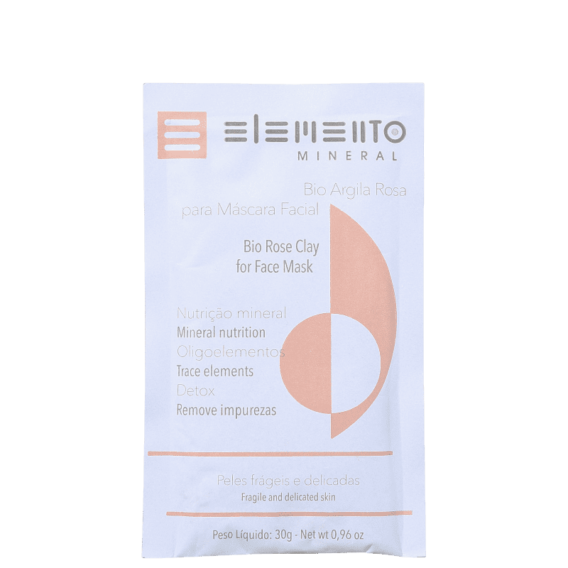 Elemento Mineral Bio Argila Rosa - Máscara Facial 30g