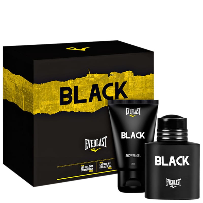 Conjunto Black Everlast Masculino - Deo Colônia 100ml + Gel de Banho 90ml
