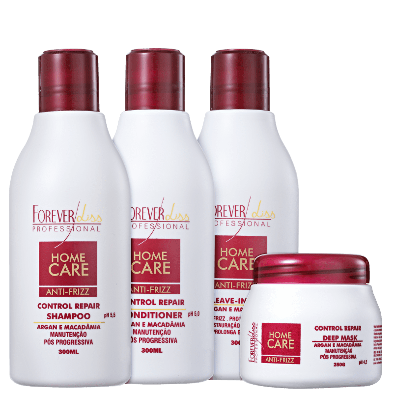 Kit Forever Liss Professional Home Care Anti-Frizz Liso Total (4 Produtos)