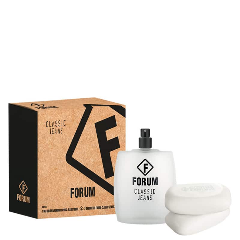 Conjunto Classic Jeans Forum Unissex - Deo Colônia 100ml + Sabonetes 2x90g Menor preço em Conjunto Classic Jeans Forum Unissex - Deo Colônia 100ml + Sabonetes 2x90g