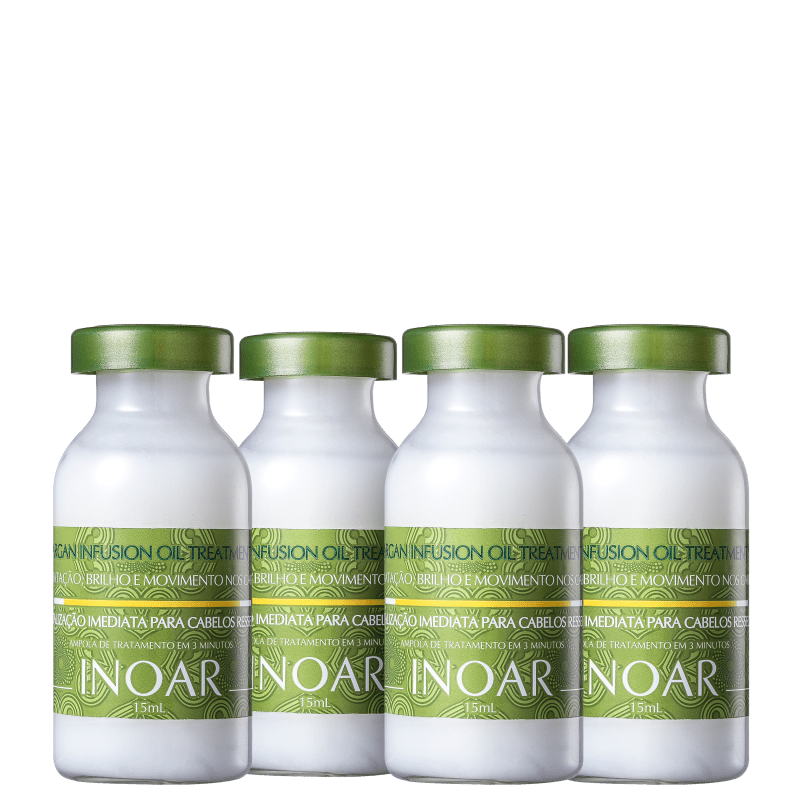 Inoar Argan Oil System Infusion Oil Treatment - Ampola Capilar 4x15ml