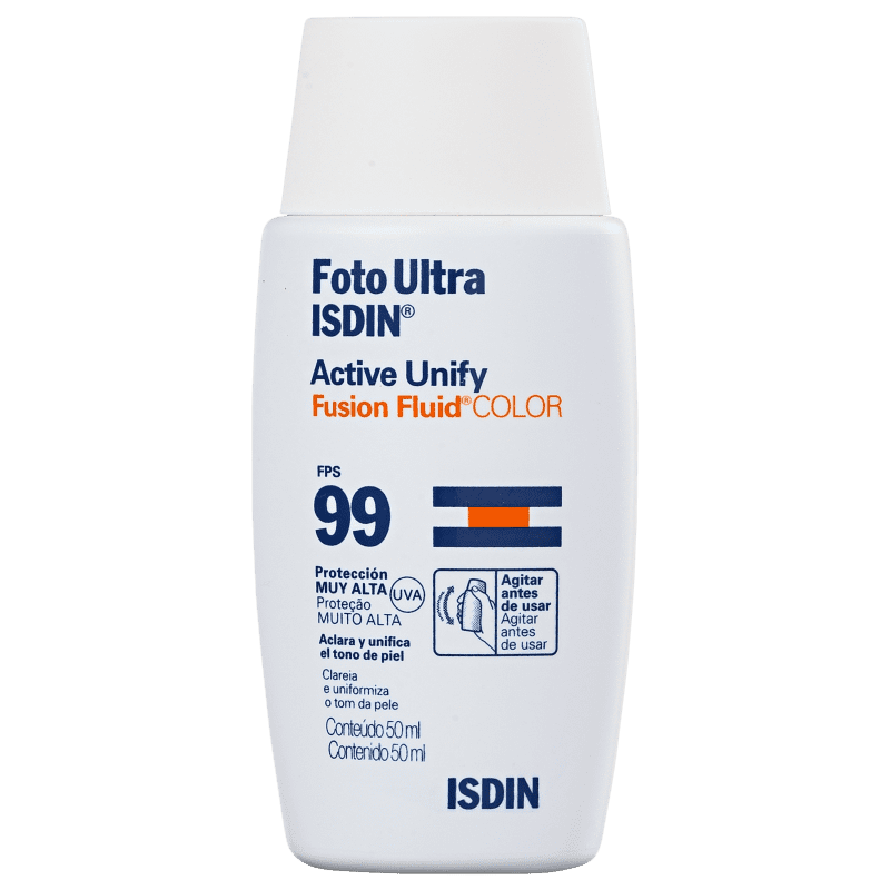 ISDIN Foto Ultra Active Unify Fusion Fluid Color - Loção Clareadora de Manchas 50ml
