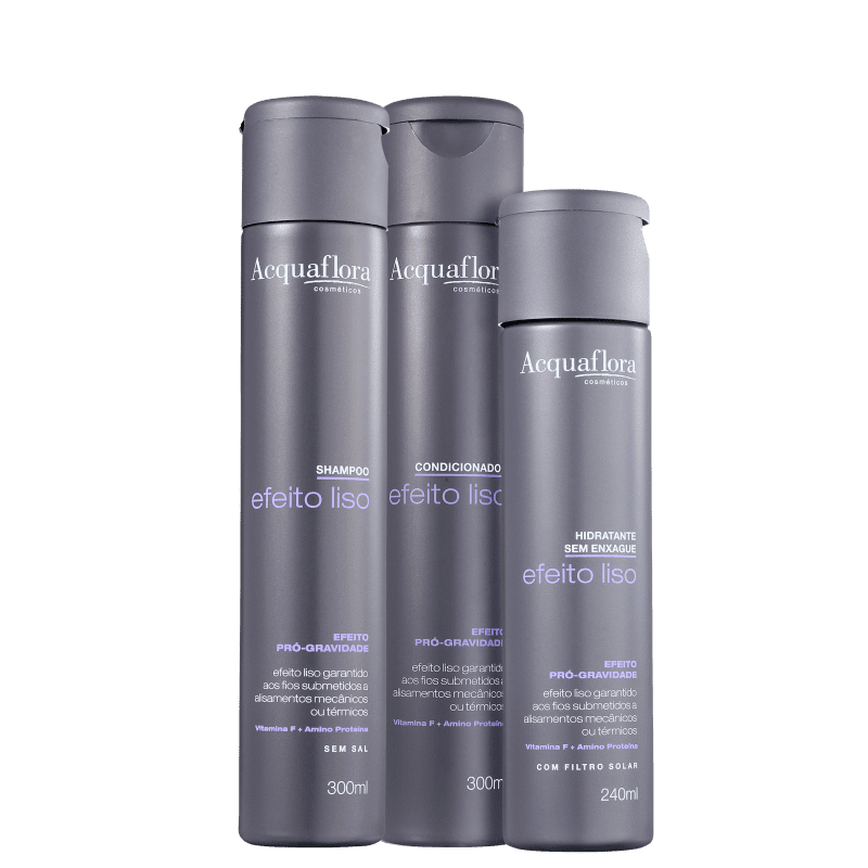 Kit Acquaflora Efeito Liso Hidratante (3 Produtos)
