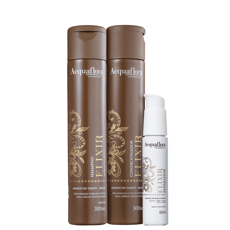 Kit Acquaflora Elixir Normais ou Mistos (3 Produtos)