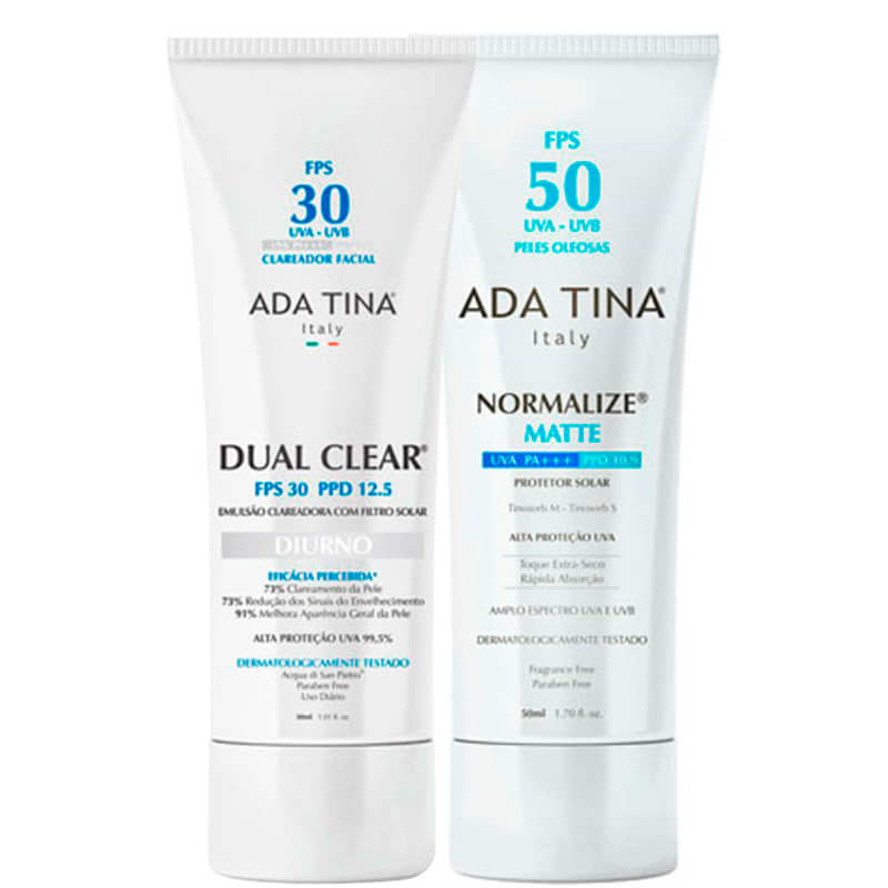 Kit Ada Tina Dual Clear Normalize Matte (2produtos)