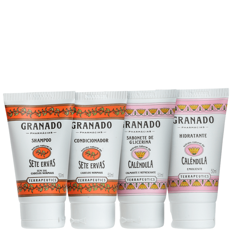 Kit Granado Terrapeutics Banho Amenities Calêndula Sete Ervas (4 Produtos)