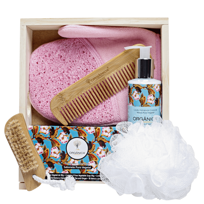 Kit Banho Orgânica Infinito Chá Branco & Gengibre (8 produtos)