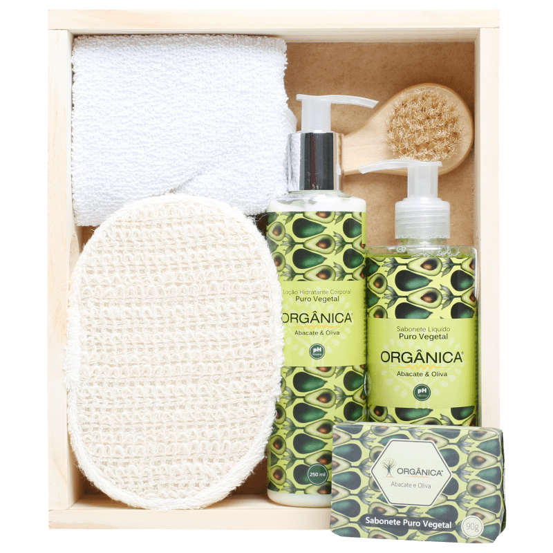 Kit Banho Orgânica Meu Momento Abacate & Oliva (6 produtos)