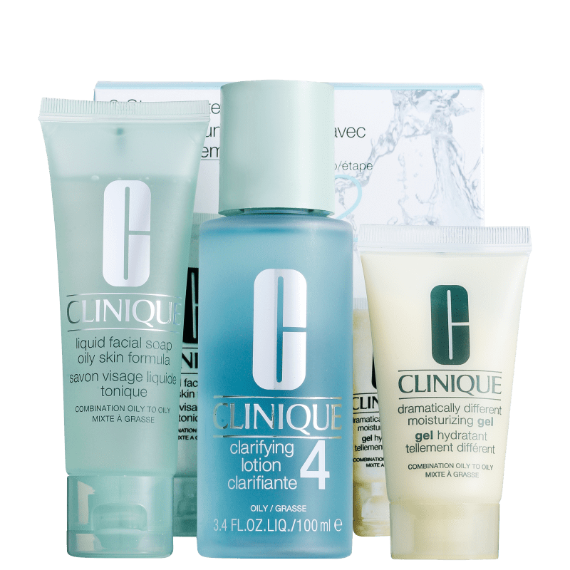 Kit Clinique Sistema 3 Passos Introdução Pele 4 (3 produtos)