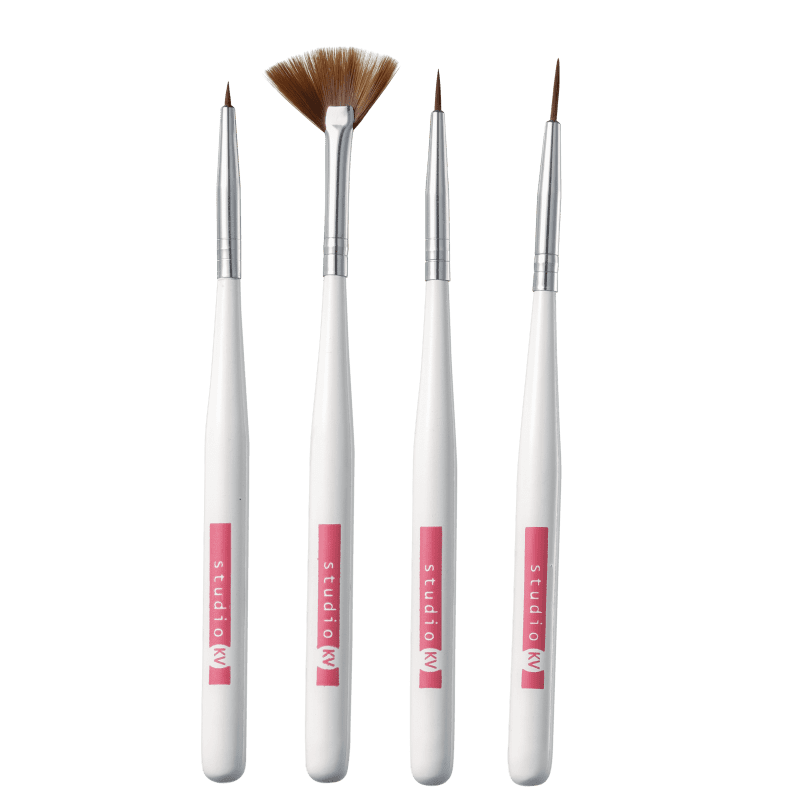 Kit de Pincéis Studio KV STNL-01 para Unhas (4 Produtos)