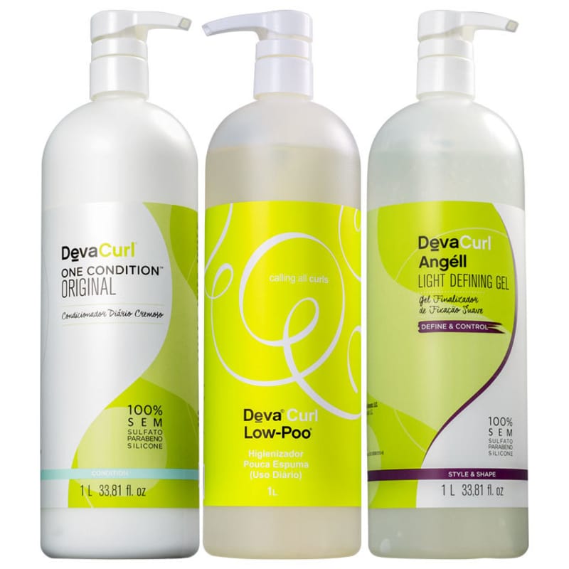 Kit Deva Curl Low-Poo Angell Salão (3 Produtos)