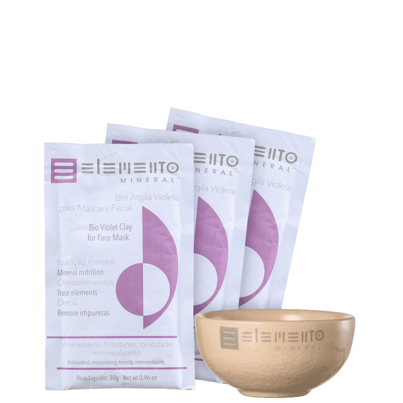 Kit Elemento Mineral Bio Argila Violeta (4 produtos)
