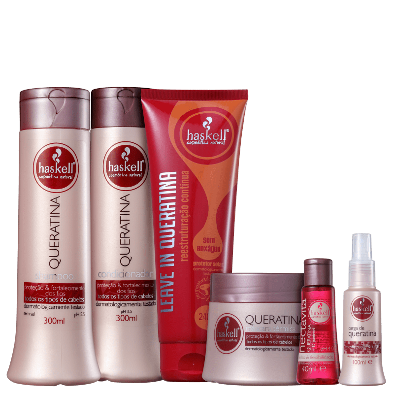 Kit Haskell Queratina Completo (6 Produtos) Menor preço em Kit Haskell Queratina Completo (6 Produtos)