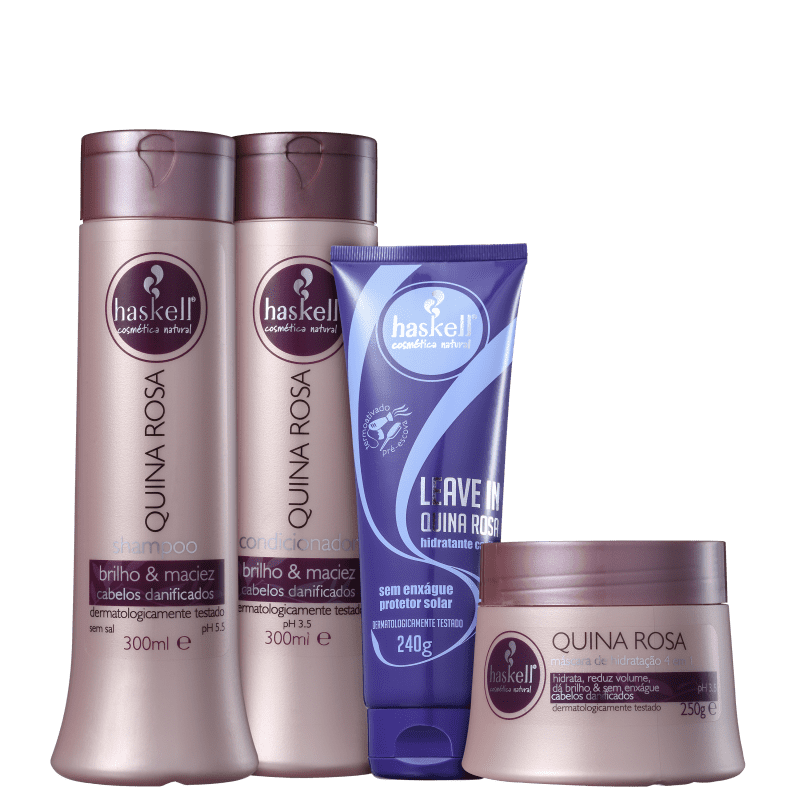 Kit Haskell Quina Rosa Completo (4 Produtos)