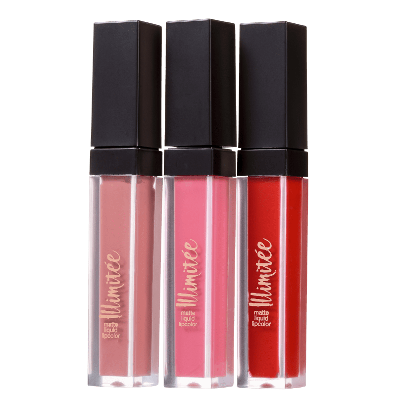Kit Joli Joli Glam Illimitee Batom Líquido Matte (3 Unidades)
