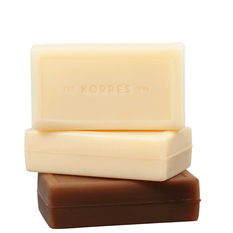 Kit Korres Rosa Japonesa Pimenta Rosa e Baunilha Canela - Sabonete em Barra 3x90g