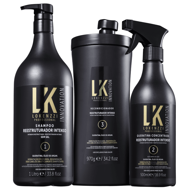 Kit Lokenzzi Reestruturador Intenso Salon Trio (3 Produtos)