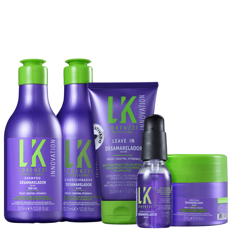Kit Lokenzzi Silver Desamarelador Full (5 Produtos)