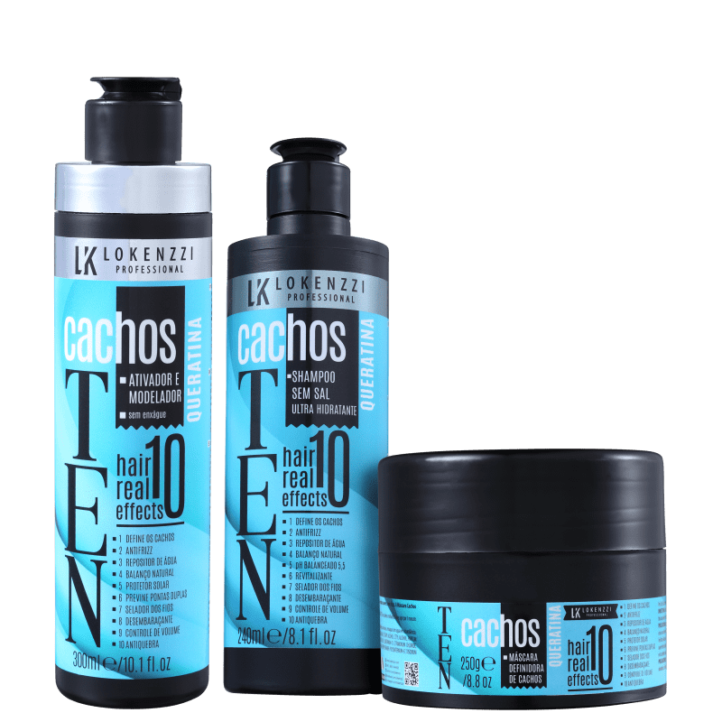 Kit Lokenzzi Ten Cachos Definidos (3 Produtos)