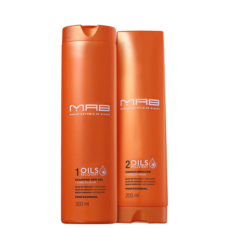 Kit MAB Marco Antônio de Biaggi Oils Recovery Cuidado Diário (2 Produtos)