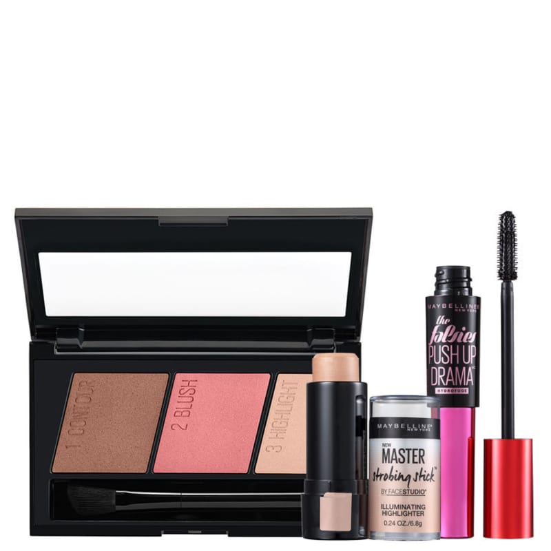 Kit Maybelline Face Studio Drama Peles Morenas (3 Produtos)