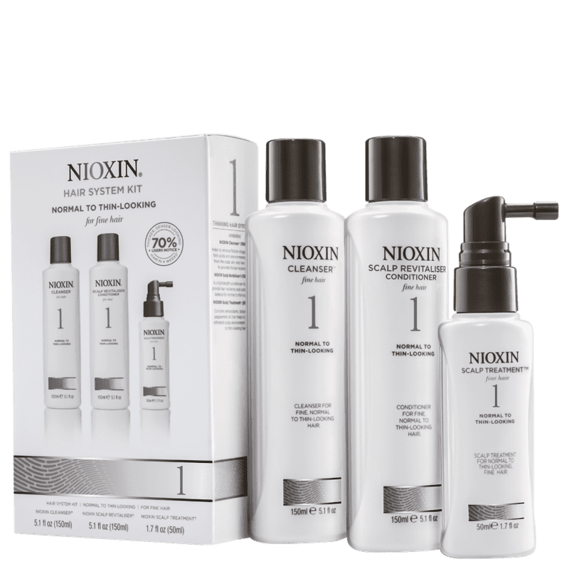 Kit Nioxin System 1 Trial Hair (3 Produtos)