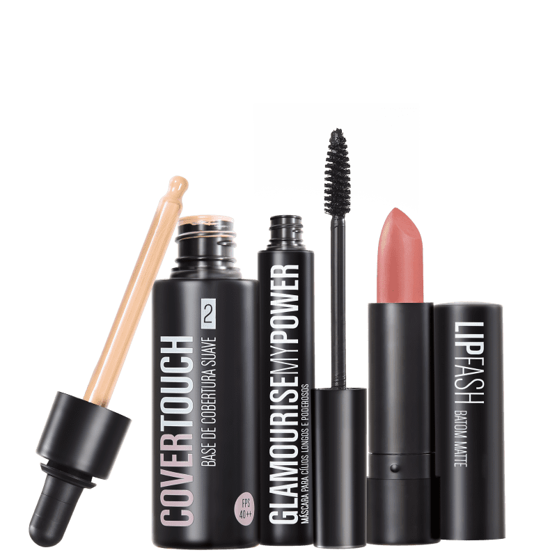 Kit Océane Cover Touch 2 Glamourise Lip Fash Gorgeous Nut (3 produtos)