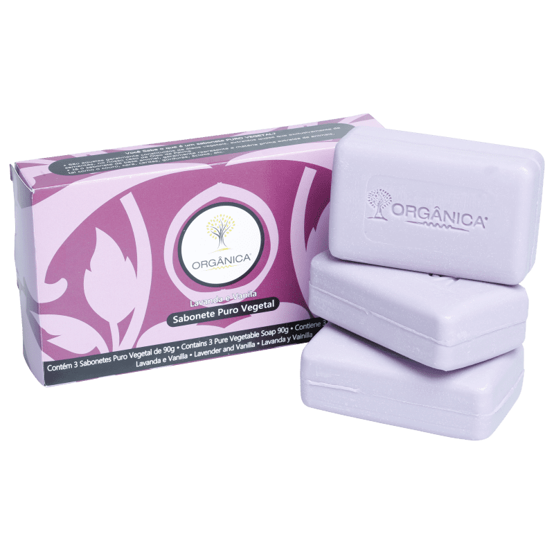 Kit Orgânica Lavanda e Vanilla - Sabonetes em Barra 3x90g