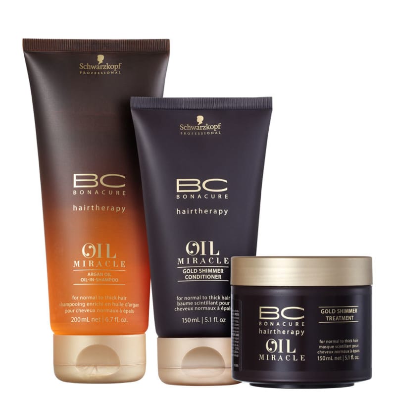 Kit Schwarzkopf Professional BC Bonacure Oil Miracle Tratamento Triplo (3 Produtos)