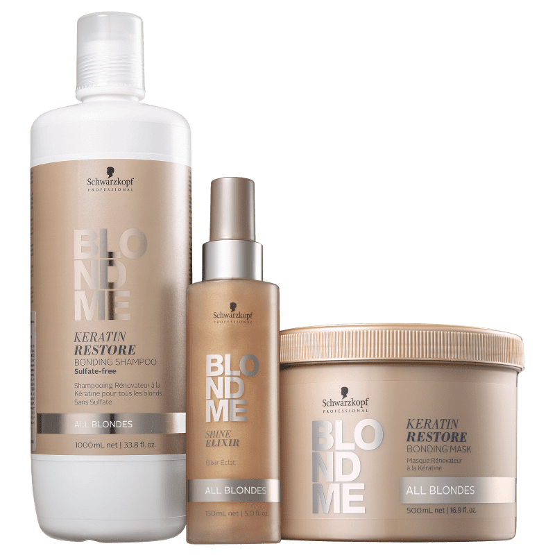 Kit Schwarzkopf Professional BlondMe Reconstrução e Brilho Máximo (3 Produtos)