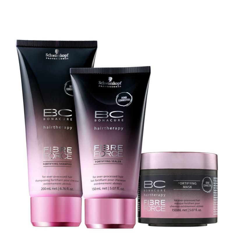 Kit Schwarzkopf Professional BC Bonacure Fibre Force Fortifying Reconstrução e Proteção (3 Produtos)