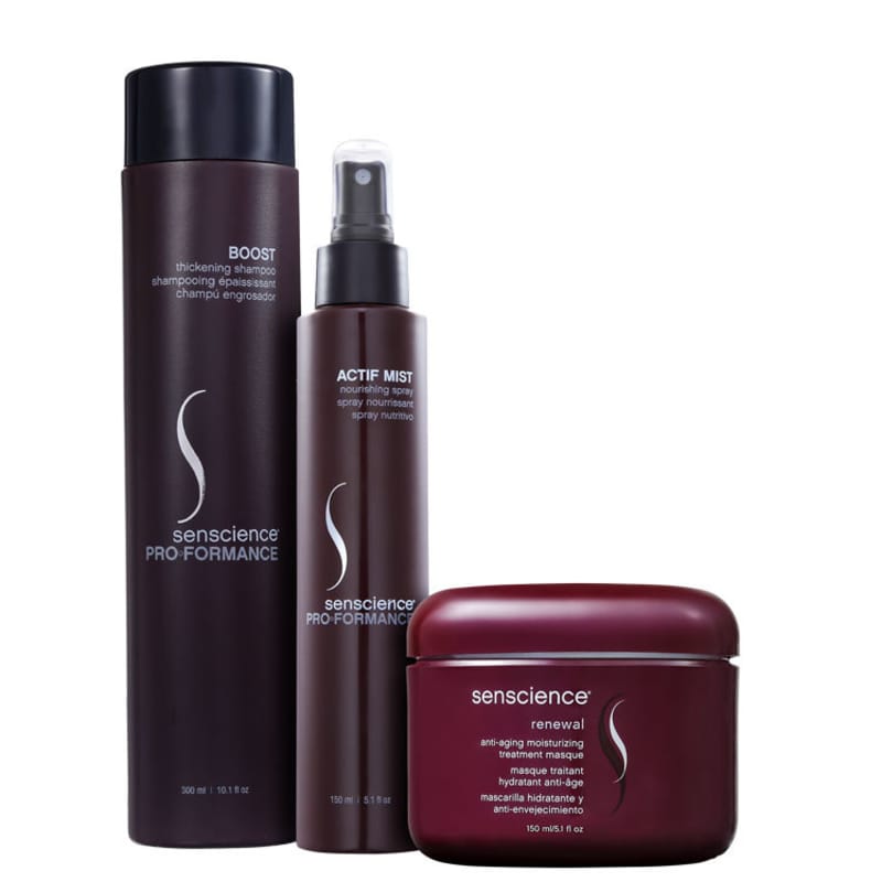 Kit Senscience Renewal Hidratação Anti-Age Cabelos Finos (3 Produtos)