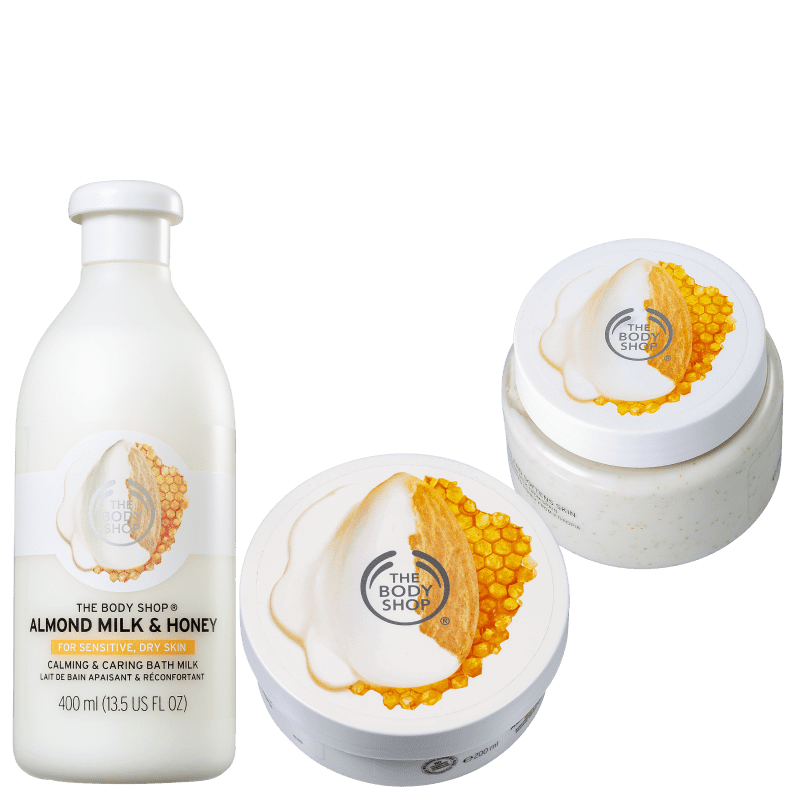 Kit The Body Shop Milk & Honey Hidratação (3 Produtos)