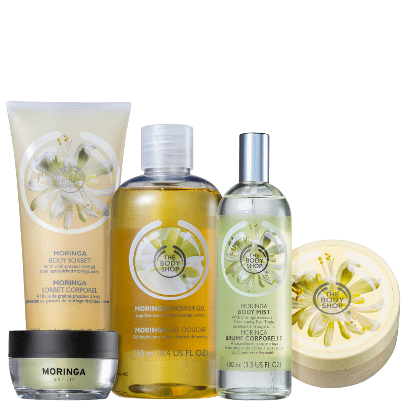 Kit The Body Shop Moringa Hidratação Poderosa (5 Produtos)