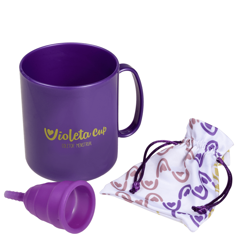 Kit Violeta Cup Violeta Tipo A (+30 anos ou com filhos) - Coletor Menstrual + Higienizador de Coletor