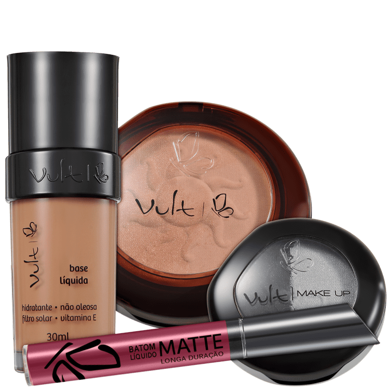 Kit Vult Make Up 06 Marrom Duo Soleil Matte (4 produtos)