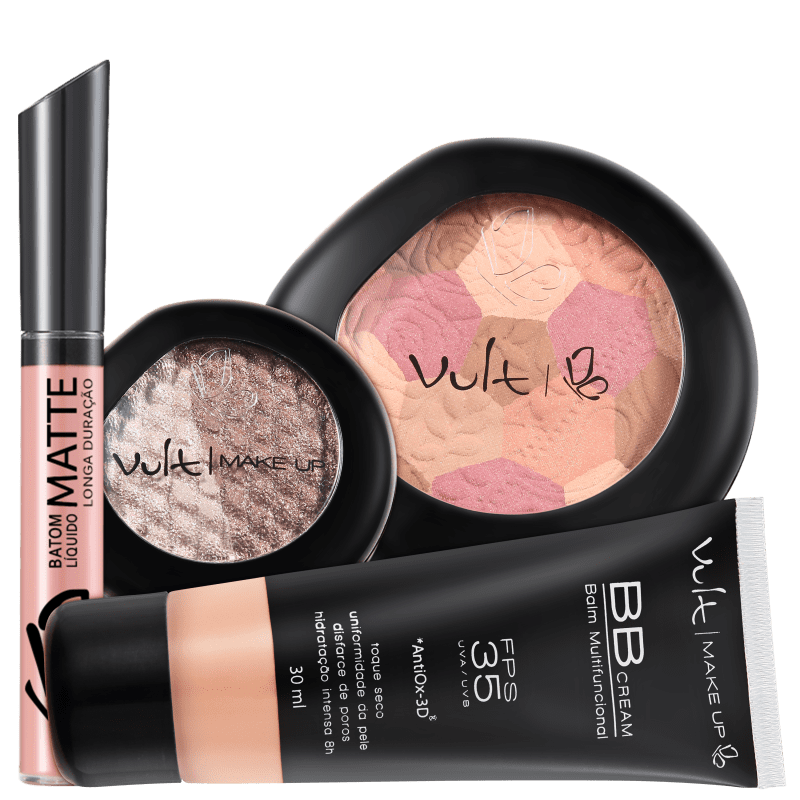 Kit Vult Make Up Multifuncional Baked Bege FPS 35 (4 produtos)