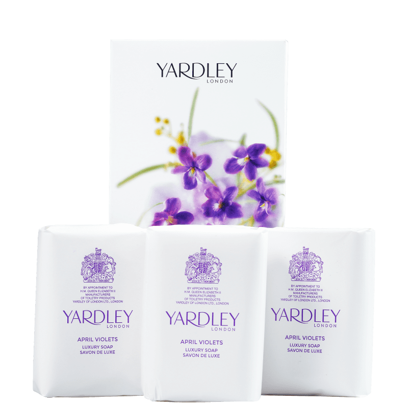 Kit Yardley April Violets Luxury - Sabonetes em Barra 3x100g