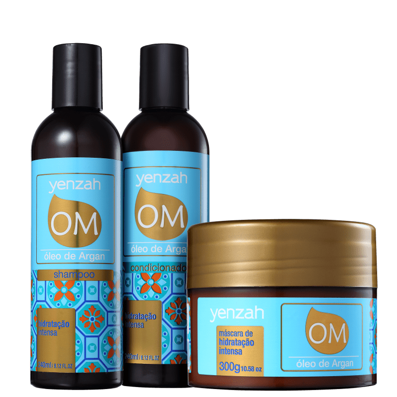 Kit Yenzah OM Óleo de Marrocos Argan Tratamento (3 Produtos)