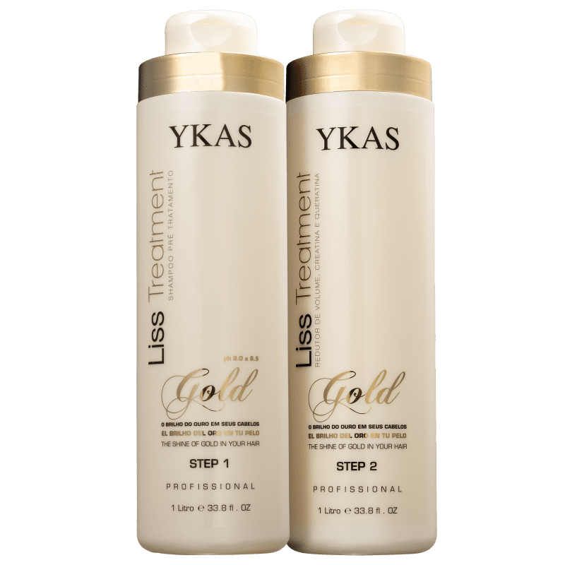 Kit YKAS Liss Treatment Gold Duo Pro (2 Produtos)