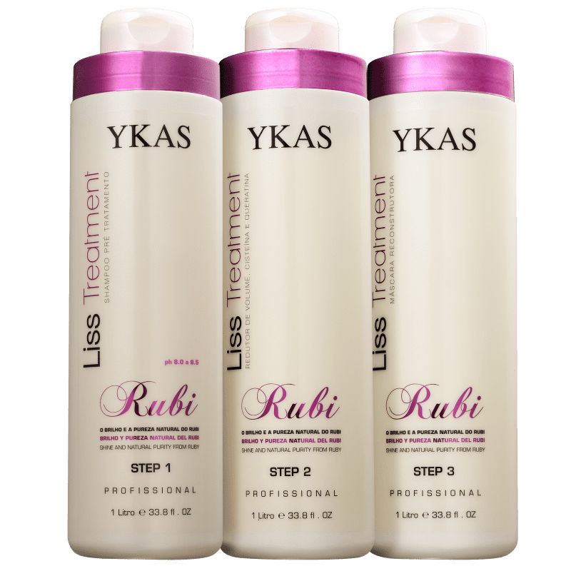 Kit YKAS Liss Treatment Rubi (3 Produtos)