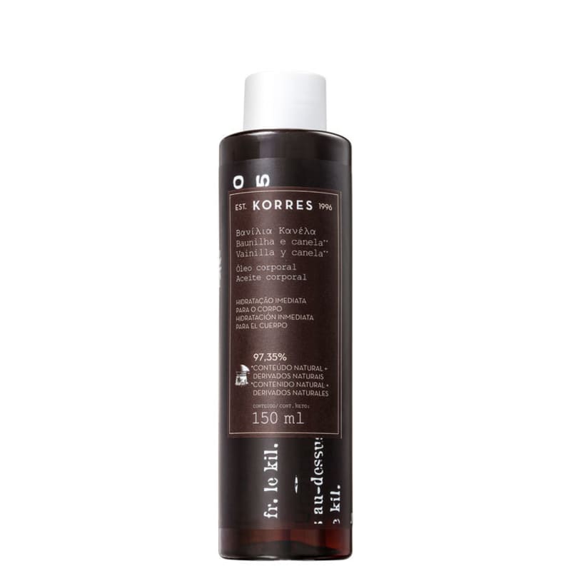 Korres Baunilha e Canela - Óleo Corporal 150ml