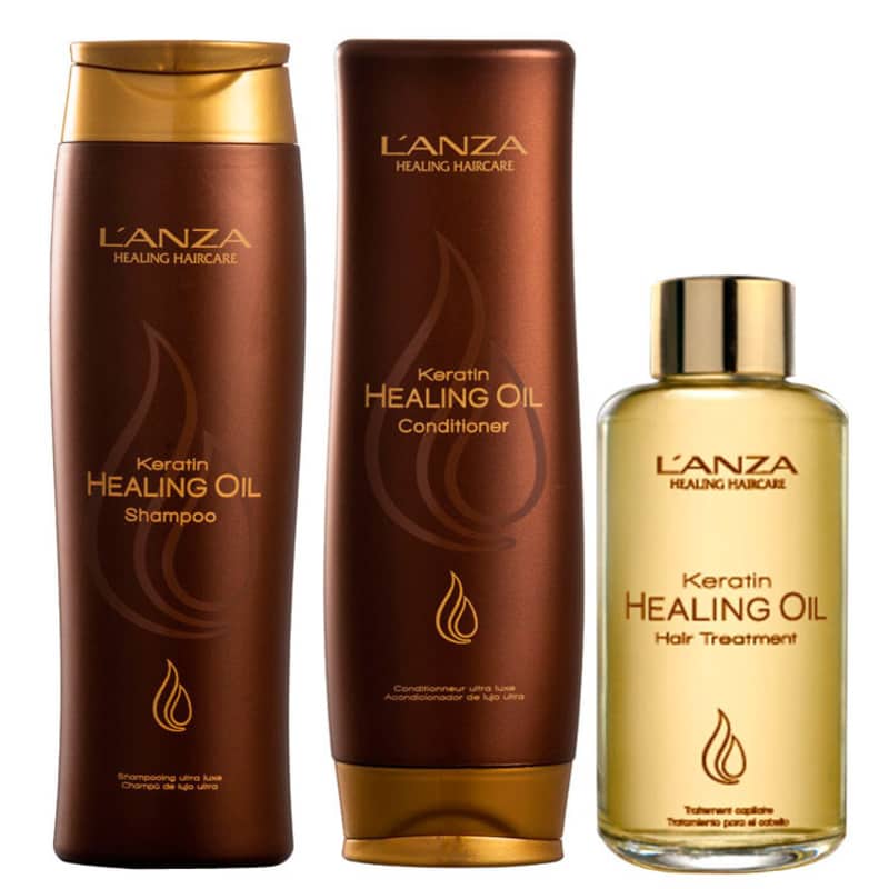Kit L'Anza Keratin Healing Oil Treatment (3 Produtos)