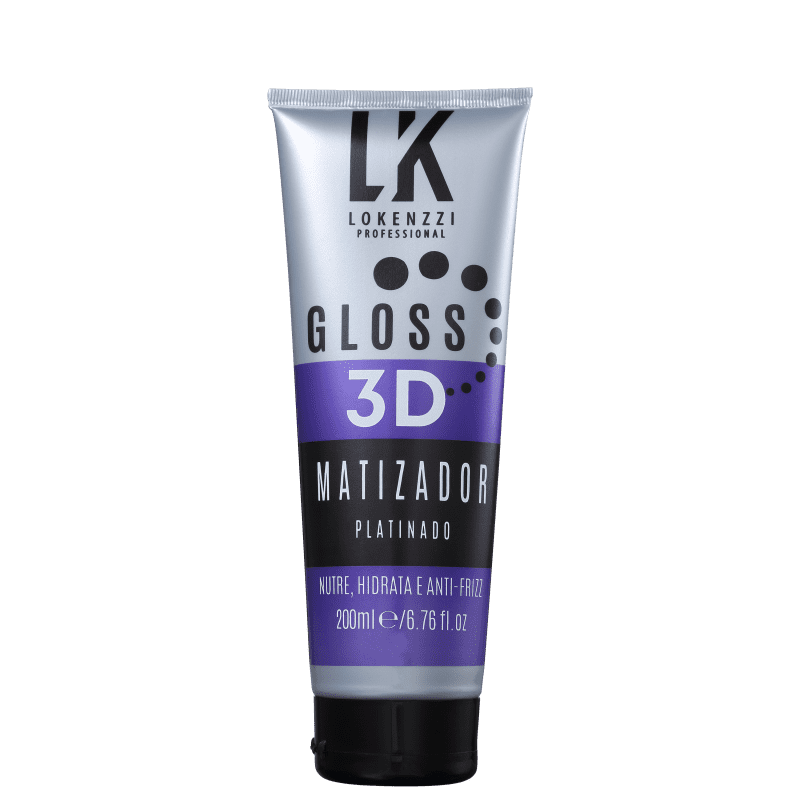 Lokenzzi Gloss 3D Platinado - Máscara Matizadora 200ml