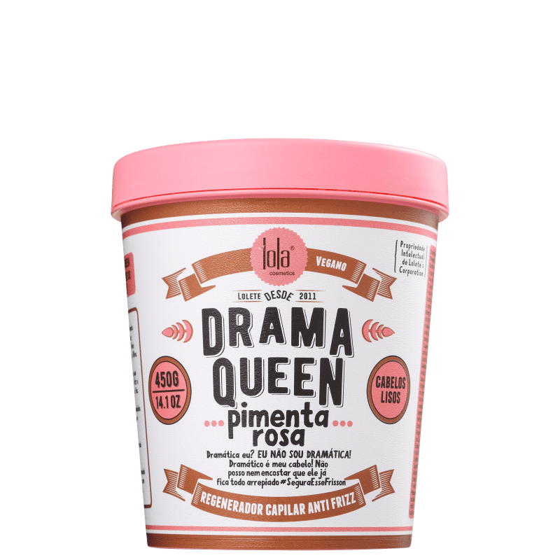 Lola Cosmetics Drama Queen Pimenta Rosa - Máscara Capilar 450g