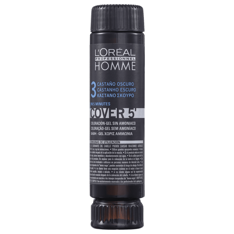 L'Oréal Professionnel Homme Cover 5 Castanho Escuro 3 - Coloração 1x50ml Menor preço em L'Oréal Professionnel Homme Cover 5 Castanho Escuro 3 - Coloração 1x50ml